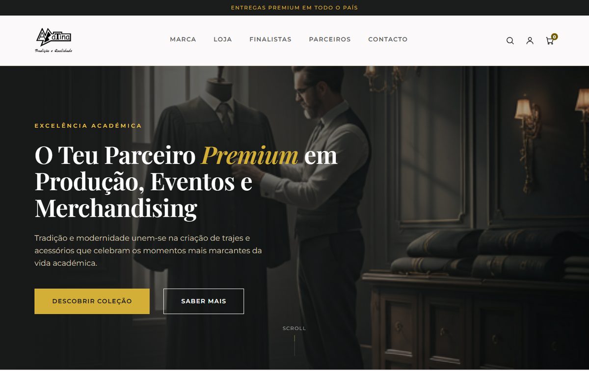 Pré-visualização da nova loja online da A Batina